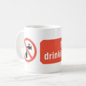 Mug Panneau de sécurité pour eau non potable (Devant gauche)