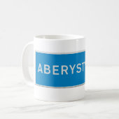 Mug Panneau de signalisation Aberystwyth (Devant gauche)