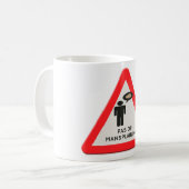 Mug panneau de signalisation - Attention Mansplaining. (Devant gauche)
