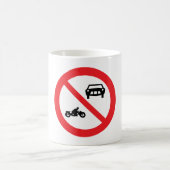 Mug Panneau de signalisation 'Aucun véhicule' (Centre)