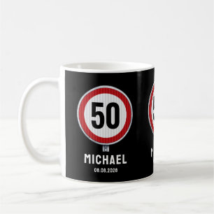 Mug Panneau de signalisation de limite de vitesse d'âg