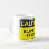 Mug Panneau de signalisation sol glissant (Devant gauche)