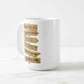 Mug Panneau de style "MASH" personnalisable version 2. (Devant gauche)