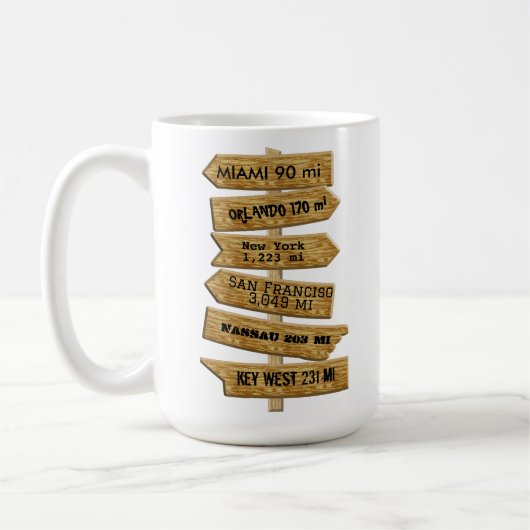 Mug Panneau de style "MASH" personnalisable version 2. (Gauche)