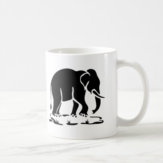 Mug Panneau de trekking des éléphants asiatiques devan (Droite)