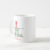 Mug Panneau de vœux de Noël Elf Shenanigans (Devant gauche)
