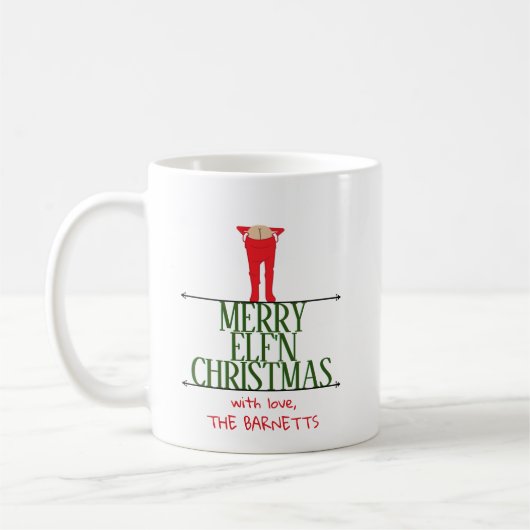 Mug Panneau de vœux de Noël Elf Shenanigans (Gauche)
