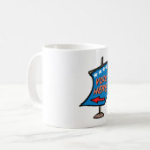 Mug Panneau directionnel de vote ici (Devant gauche)