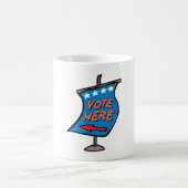 Mug Panneau directionnel de vote ici (Centre)