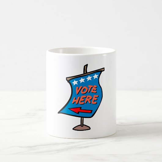 Mug Panneau directionnel de vote ici