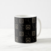 Mug Panneau étoile Astrologie du cancer Zodiac noir et (Devant droit)