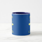 Mug Panneau étoile Balance dorée de Libra (Centre)