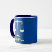 Mug Panneau étoile Balance dorée de Libra (Devant gauche)