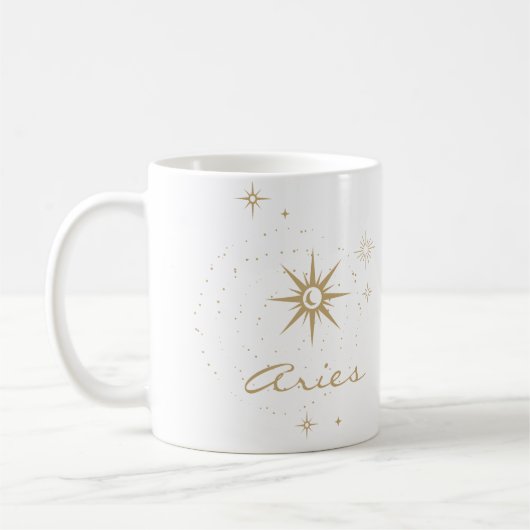 Mug Panneau étoile d'or céleste Lune & étoiles (Gauche)