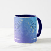 Mug Panneau étoile Poissons Zodiac Horoscope Constella (Devant droit)