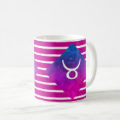 Mug Panneau étoile Taurus Zodiac Stripe moderne (Devant droit)