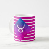 Mug Panneau étoile Taurus Zodiac Stripe moderne (Devant gauche)