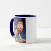 Mug Panneau Leo Zodiac sous ciel étoilé (Devant gauche)