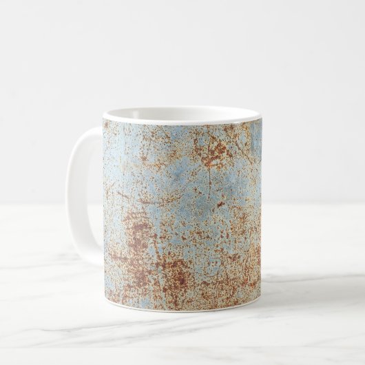 Mug Panneau métallique rouillé, arrière - plan texturé (Devant gauche)