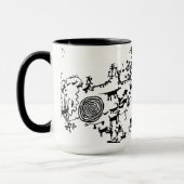 Mug Panneau Petroglyphe des ponts naturels (Gauche)