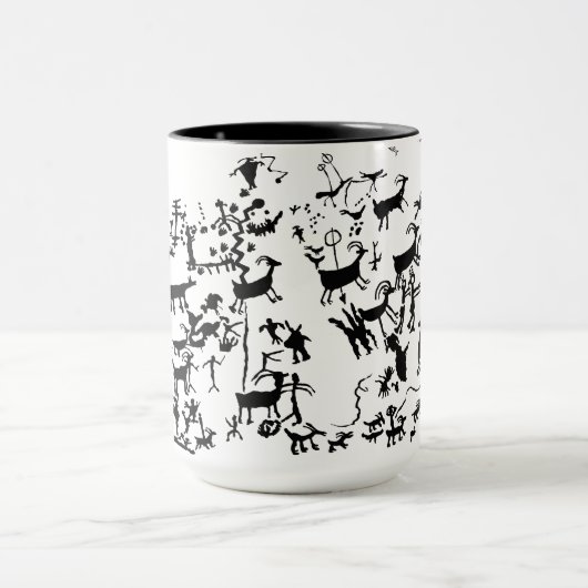 Mug Panneau Petroglyphe des ponts naturels (Centre)