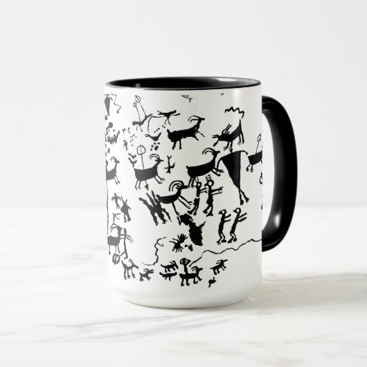 Mug Panneau Petroglyphe des ponts naturels (Devant droit)