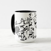 Mug Panneau Petroglyphe des ponts naturels (Devant gauche)