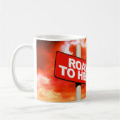 Mug Panneau Route vers l'enfer (Gauche)