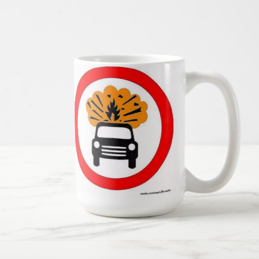 Mug Panneau routier de explosion d'Européen de (Droite)