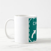 Mug Panneau routier de la chaîne vers le haut (Gauche)