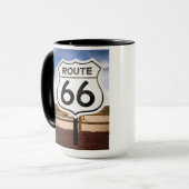 Mug Panneau routier de l'itinéraire 66, Arizona (Devant gauche)
