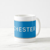 Mug panneau routier de Manchester (Devant droit)