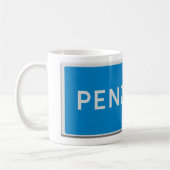 Mug Panneau routier de Penzance (Gauche)