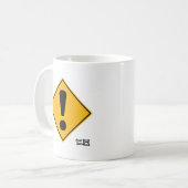 Mug Panneau routier de point d'exclamation ! (Devant gauche)