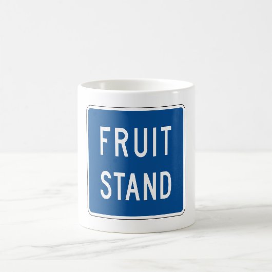 Mug Panneau routier du socle de fruits