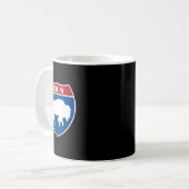 Mug Panneau routier interstate à Alden New York Buffal (Devant gauche)