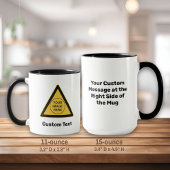Mug Panneau triangle d'avertissement personnalisé