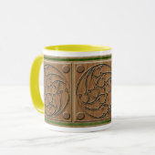 Mug Panneau triple en spirale gothique médiéval (Devant gauche)