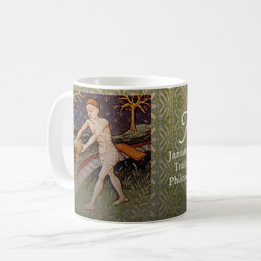 Mug Panneau Zodiac du porteur d'eau Aquarius Fête d'an (Devant gauche)