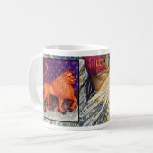 Mug Panneau Zodiaque antique Leo Astrologie Café Coupe (Devant gauche)
