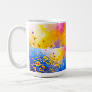 Mug Panneaux Abstraits Fleuris Ensoleillés