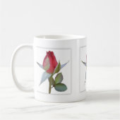 Mug Panneaux de bourgeon de rose rouge (Gauche)