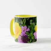 Mug panneaux jaunes fleurs (Devant gauche)