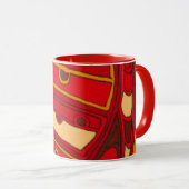 Mug Panneaux orange Abstraits (Devant droit)