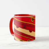 Mug Panneaux orange Abstraits (Devant gauche)