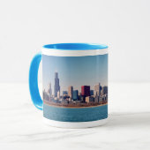 Mug Panorama de l'horizon de Chicago (Devant gauche)