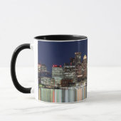 Mug Panorama de nuit de Boston (Gauche)
