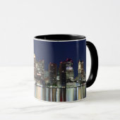 Mug Panorama de nuit de Boston (Devant droit)