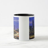 Mug panorama de Seattle, Washington la nuit (Centre)