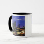 Mug panorama de Seattle, Washington la nuit (Devant gauche)